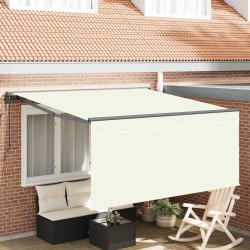 Auvent Rétractable Crème 350 x 250 cm Polyester et Aluminium 515781515781