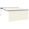 Auvent Rétractable Crème 350 x 250 cm Polyester et Aluminium 515781515781