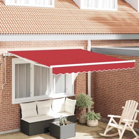 Auvent rétractable électrique Rouge 300 x 250 cm 515782515782