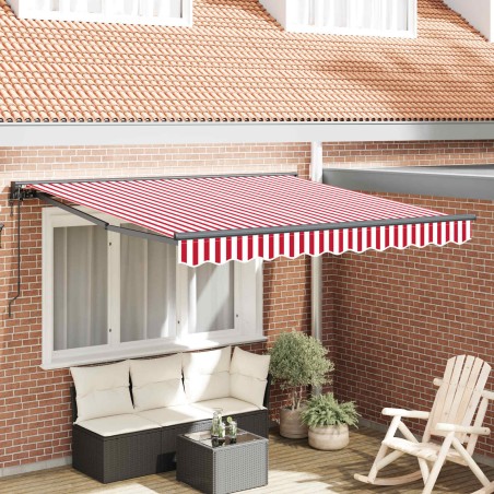 Cadre d'auvent Rouge et Blanc 350 x 250 cm 515787515787