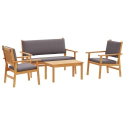 Ensemble de canapé de jardin 4 pcs Marron 120 x 65,5 x 79 cm 515789515789