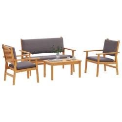 Ensemble de canapé de jardin 4 pcs Marron 120 x 65,5 x 79 cm 515789515789