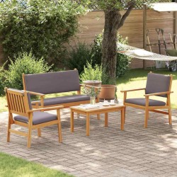 Ensemble de canapé de jardin 4 pcs Marron 120 x 65,5 x 79 cm 515789515789