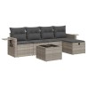 Salon de jardin 6 pcs avec coussins gris clair résine tressée 515798515798
