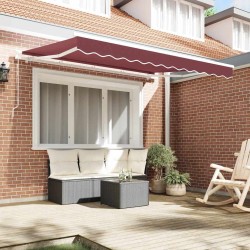 Auvent Rétractable Bordeaux 300 x 200 cm tissu 515805515805