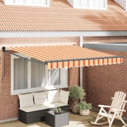 Auvent Jaune et Orange 350 x 250 x 165 cm Polyester 515815515815