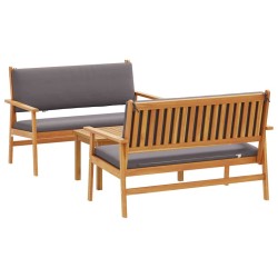 Ensemble de canapé de jardin 3 pcs Marron 120 x 65,5 x 79 cm 515817515817