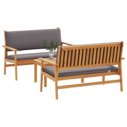 Ensemble de canapé de jardin 3 pcs Marron 120 x 65,5 x 79 cm 515817515817