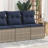 Salon de jardin 2 pcs avec coussins gris résine tressée acacia 515819515819