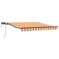 Auvent Rétractable jaune et orange 350 x 250 cm tissu 515841515841