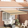 Auvent Rétractable Multicolore 350 x 250 cm Polyester et Acier 515848515848