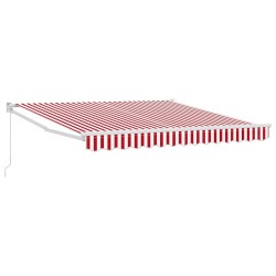 Auvent Rétractable Rouge et Blanc 350 x 250 cm 515849515849
