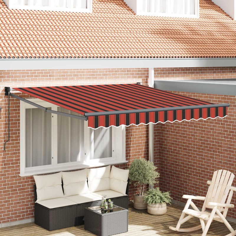 Auvent Rouge et Noir 350 x 250 x 165 cm Polyester 515850515850
