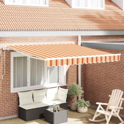 Auvent rétractable électrique Jaune et Orange 350 x 250 cm 515855515855