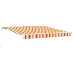 Auvent rétractable électrique Jaune et Orange 350 x 250 cm 515855515855