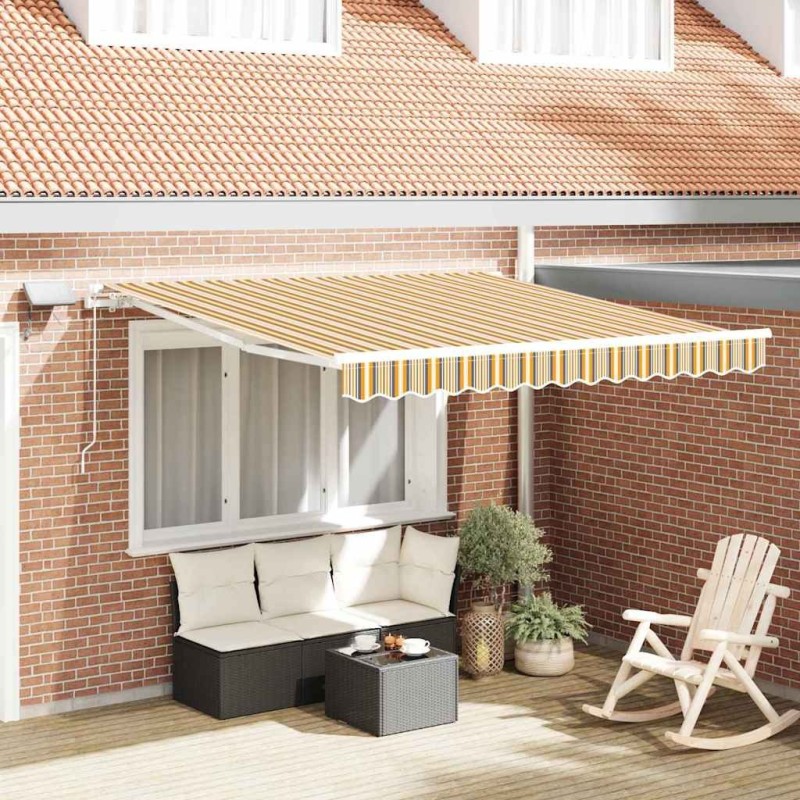 Auvent Rétractable avec 350 x 250 cm tissu 515858515858