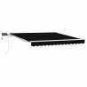 Auvent Rétractable Noir 350 x 250 cm Tissu et acier 515860515860