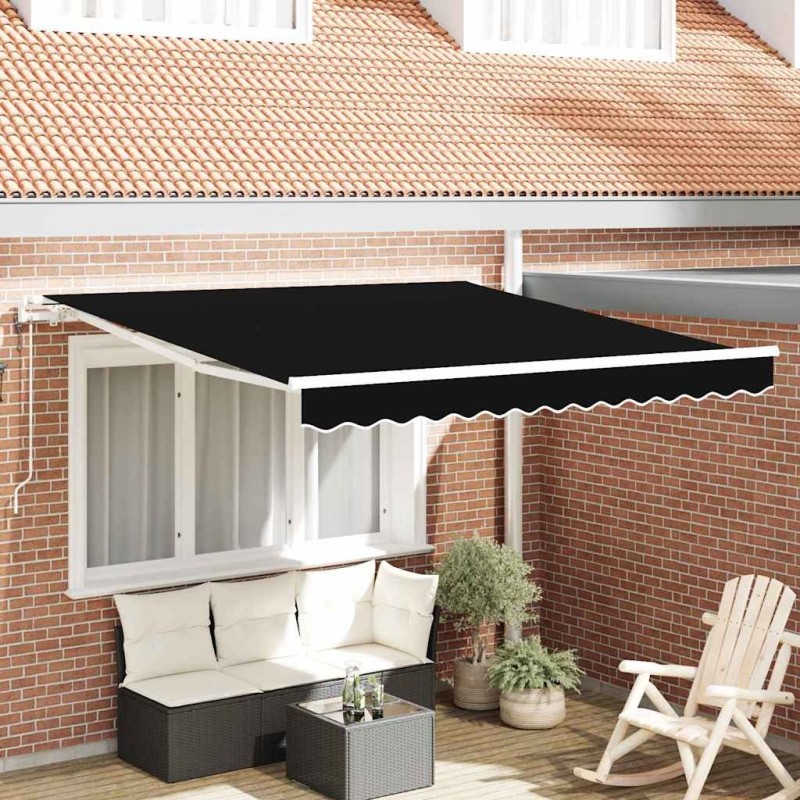 Auvent rétractable électrique Noir 350 x 250 cm 515861515861