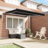 Auvent Rétractable Noir 350 x 250 cm Polyester et Acier 515862515862