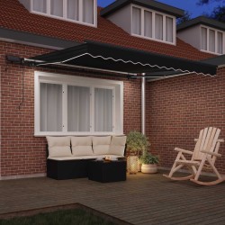 Auvent Rétractable Noir 350 x 250 cm tissu 515863515863