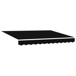 Auvent Rétractable Noir 350 x 250 cm Tissu et Aluminium 515864515864