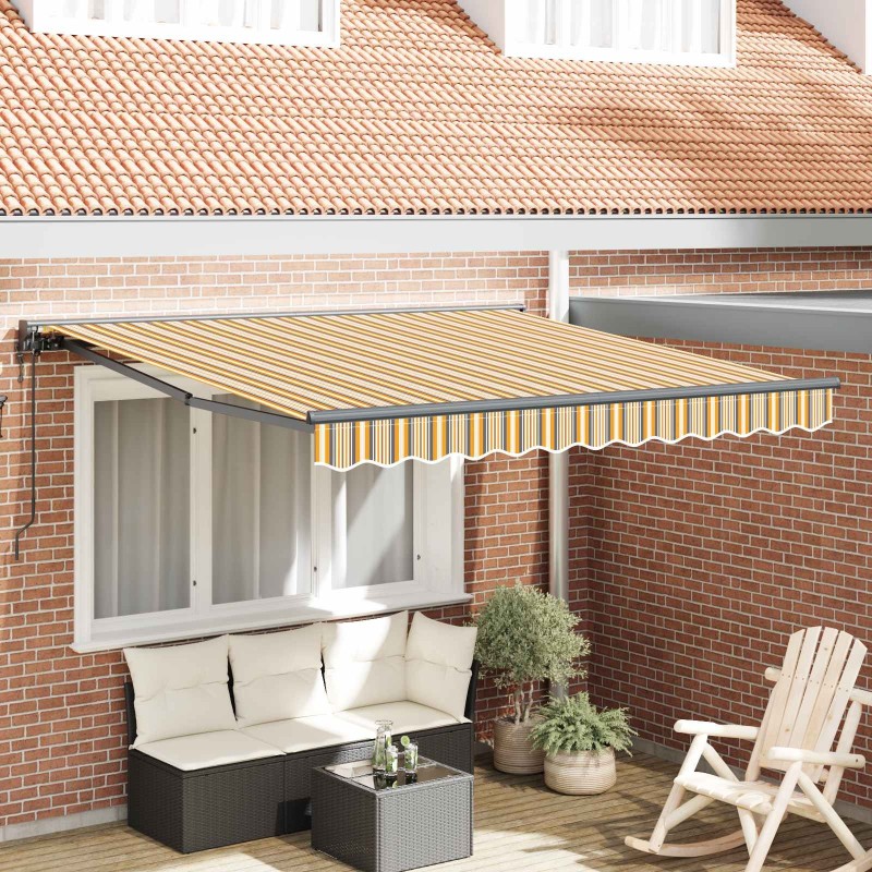 Cadre d'auvent Jaune et Gris 350 x 250 cm 515865515865