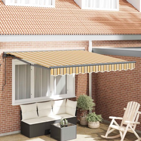 Cadre d'auvent Jaune et Gris 350 x 250 cm 515865515865