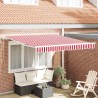Auvent rétractable électrique Rouge et Blanc 350 x 250 cm 515873515873
