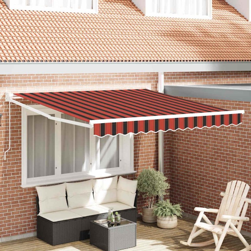 Auvent Orange et marron 350 x 250 x 165 cm Polyester 515886515886