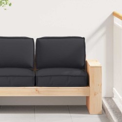 Set de coussins de palette 2 pcs Noir Tissu Oxford 515898515898