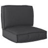 Set de coussins de palette 2 pcs Noir Tissu Oxford 515898515898