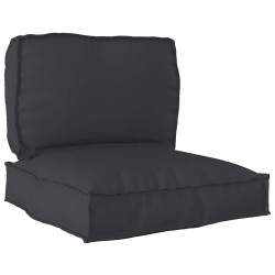 Set de coussins de palette 2 pcs Noir Tissu Oxford 515899515899