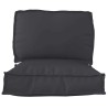 Set de coussins de palette 2 pcs Noir Tissu Oxford 515899515899