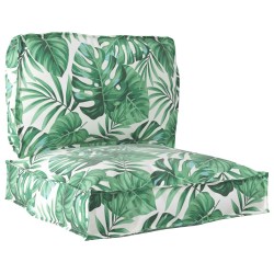 Set de coussins de palette Floral 2 pcs Motif Feuille Verte 515903515903