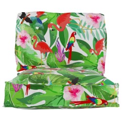 Set de coussins de palette 2 pcs Jungle tropicale Tissu Oxford 515904515904