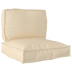 Set de coussins de palette 2 pcs Beige Tissu Oxford 515905515905