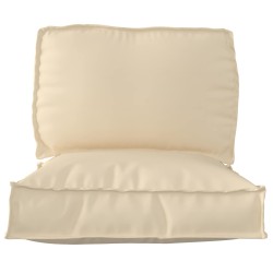 Set de coussins de palette 2 pcs Beige Tissu Oxford 515905515905
