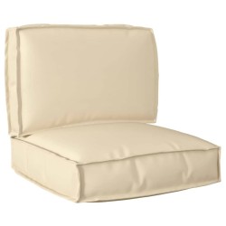 Set de coussins de palette 2 pcs Beige Tissu Oxford 515907515907