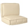 Set de coussins de palette 2 pcs Beige Tissu Oxford 515907515907