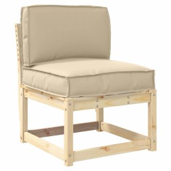 Set de coussins de palette 2 pcs Beige Tissu Oxford 515907515907