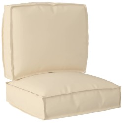 Set de coussins de palette 2 pcs Beige Tissu Oxford 515909515909