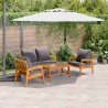 Ensemble bistrot avec coussin 4 pcs Marron Bois d'Acacia Massif 515913515913