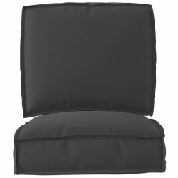 Set de coussins de palette 2 pcs Noir Tissu Oxford 515914515914