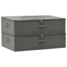 Boîtes de rangement 2 pcs Tissu 70x40x18 cm Anthracite 515917515917
