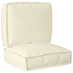 Set de coussins de palette 2 pcs Crème Tissu Oxford 515919515919