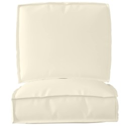Set de coussins de palette 2 pcs Crème Tissu Oxford 515919515919