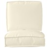 Set de coussins de palette 2 pcs Crème Tissu Oxford 515919515919