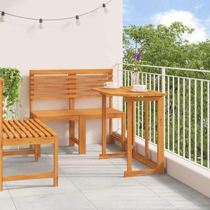 Ensemble bistro de jardin 3 pcs Marron Bois d'Acacia Massif 515922515922