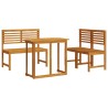 Ensemble bistro de jardin 3 pcs Marron Bois d'Acacia Massif 515922515922