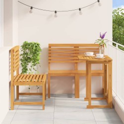 Ensemble bistro de jardin 3 pcs Marron Bois d'Acacia Massif 515922515922